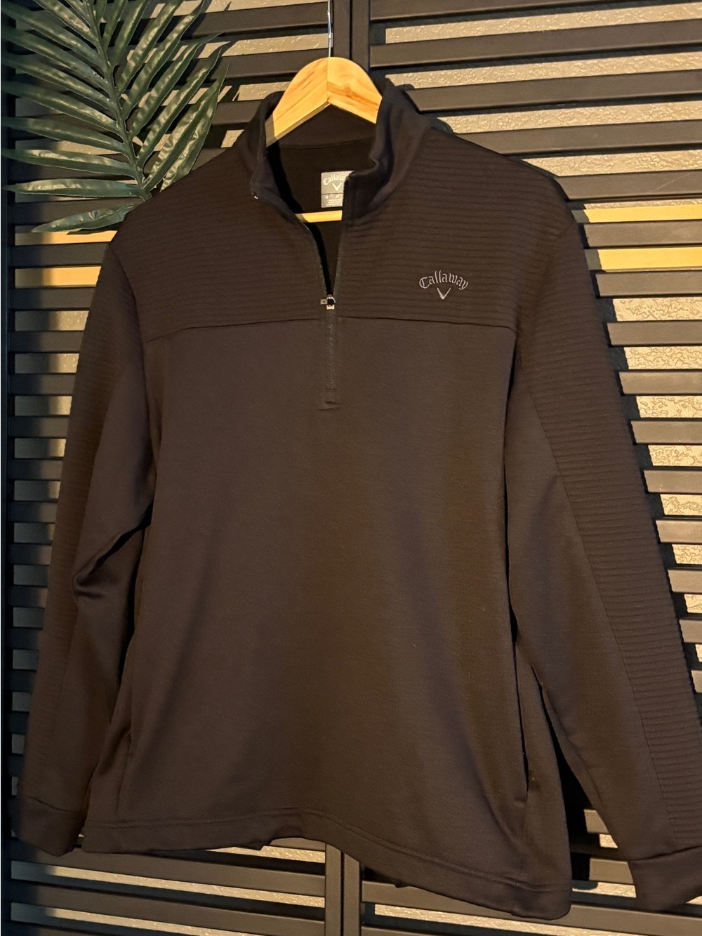 Callaway Men's Black Zip-Neck Golf Pullover